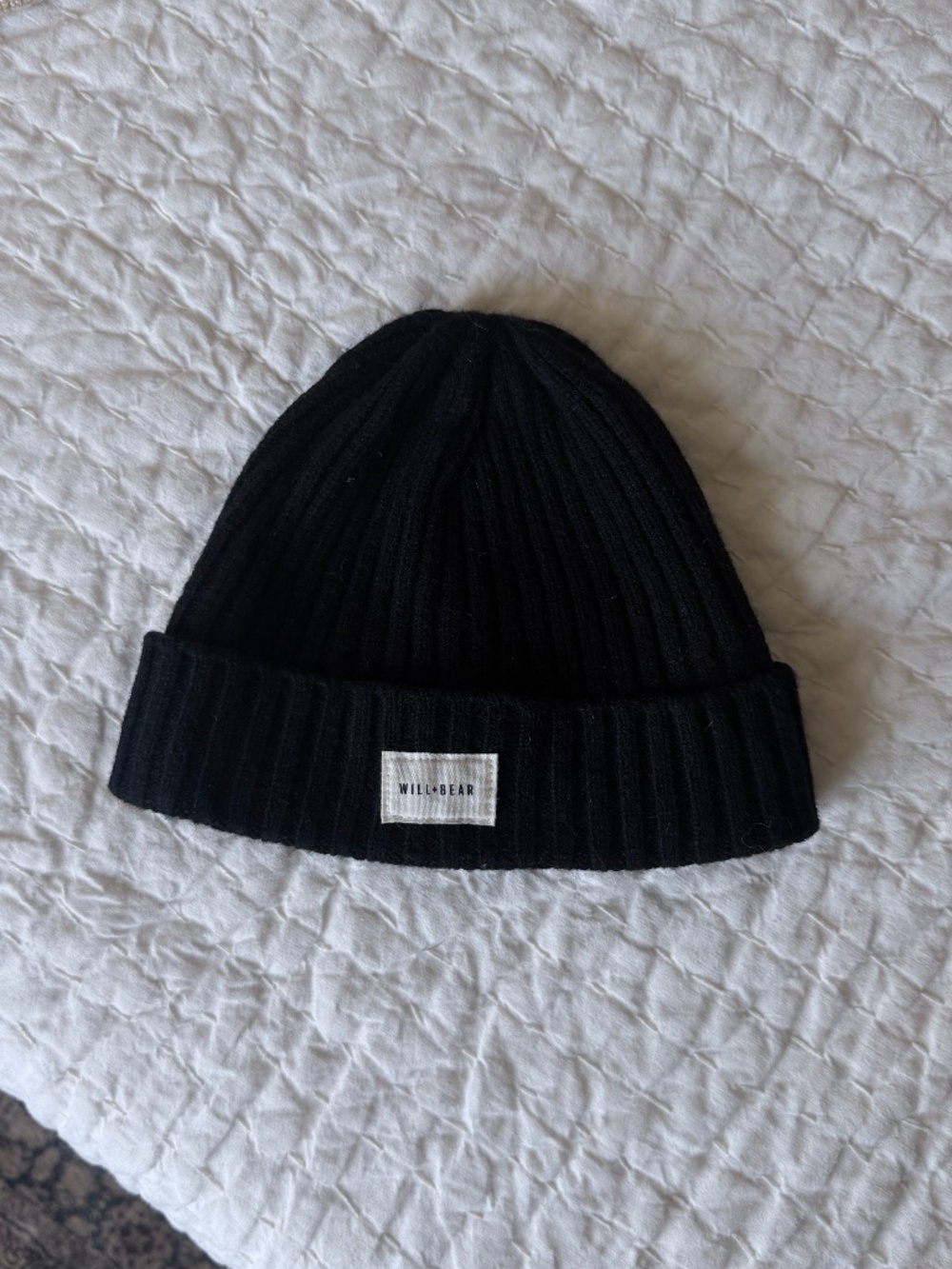 LIKE NEW Will + Bear 100% Australian Wool Beanie - One Size, Black